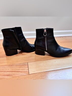 Vagabond Italian Black Leather Booties
